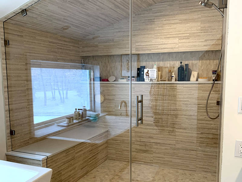 Northern Glass - MA frameless glass shower installation